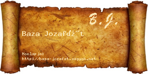 Baza Jozafát névjegykártya